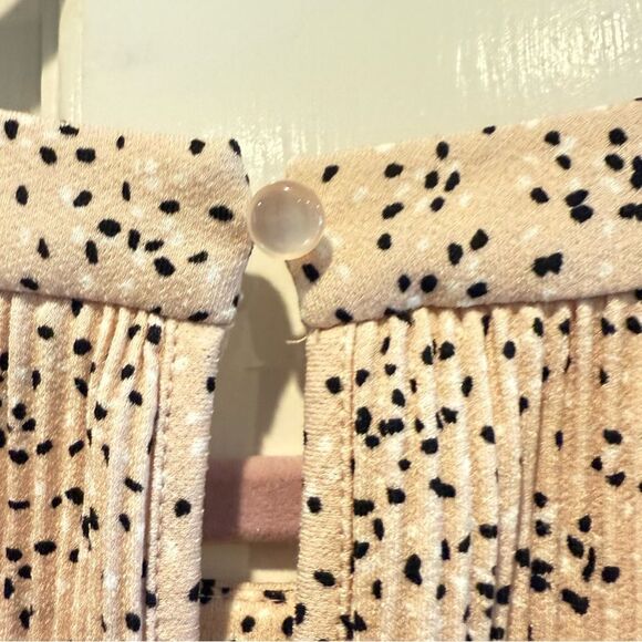 Adrianna Papell Sleeveless Printed Pleated Halter Top Pink Black Size Medium - Picture 6 of 8